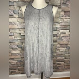 Dalia 100% Tencel weathered gray sleeveless dress with pockets🩶